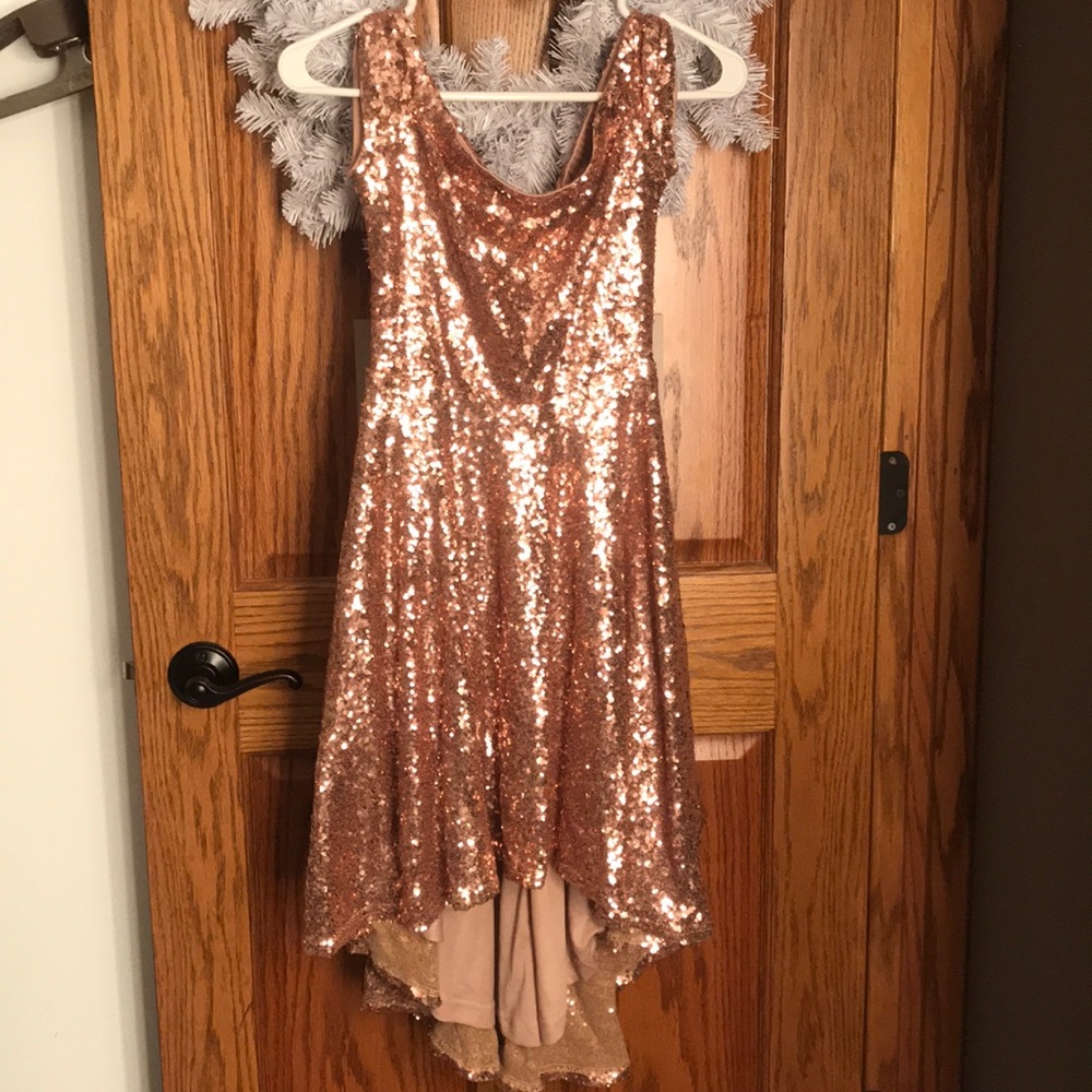 Rose Gold sequin dress